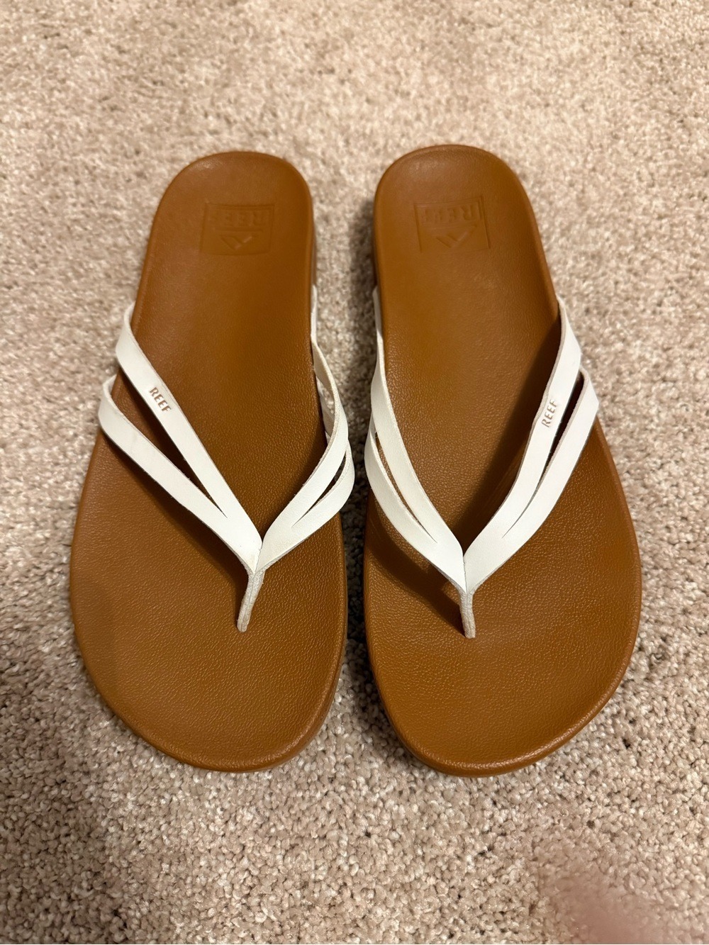 Reef Cushion Spring Joy White Flip Flops